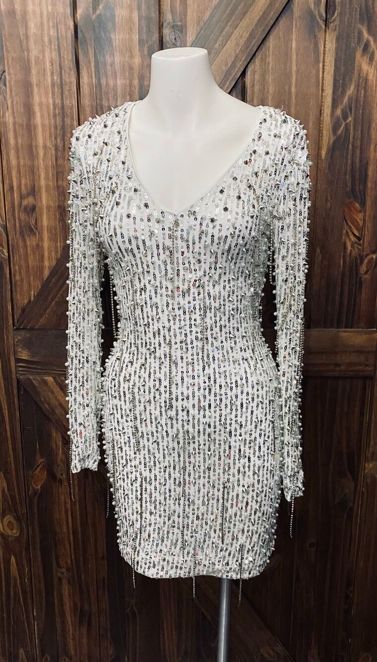 Akira Rhinestone Pearl Studded Women’s Dress Sz Small